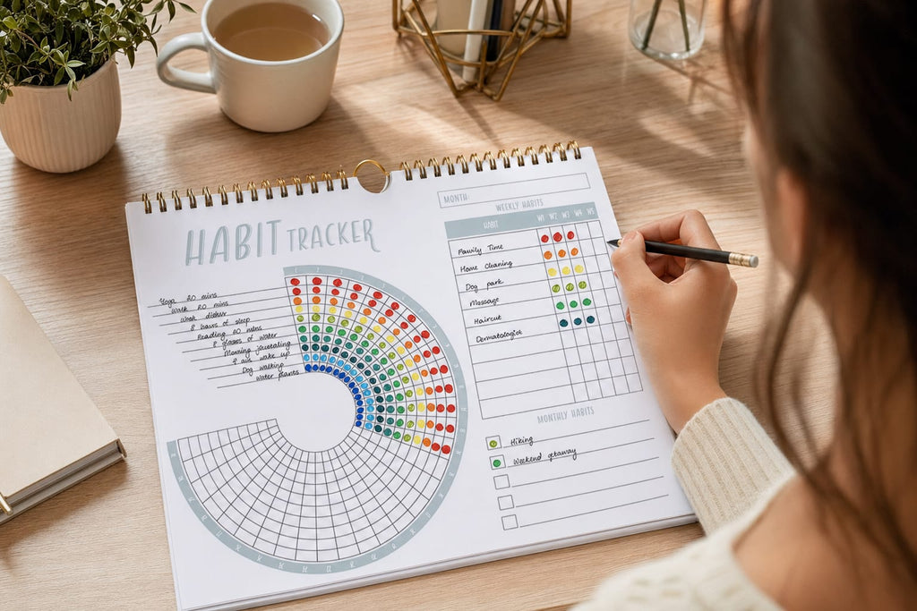 The 365° Life planner - Rainbow Habit Tracker Journal