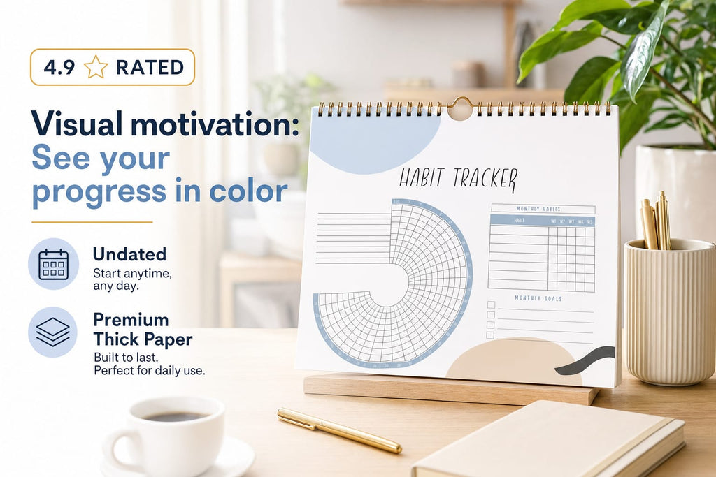 The 365° Life planner - Rainbow Habit Tracker Journal