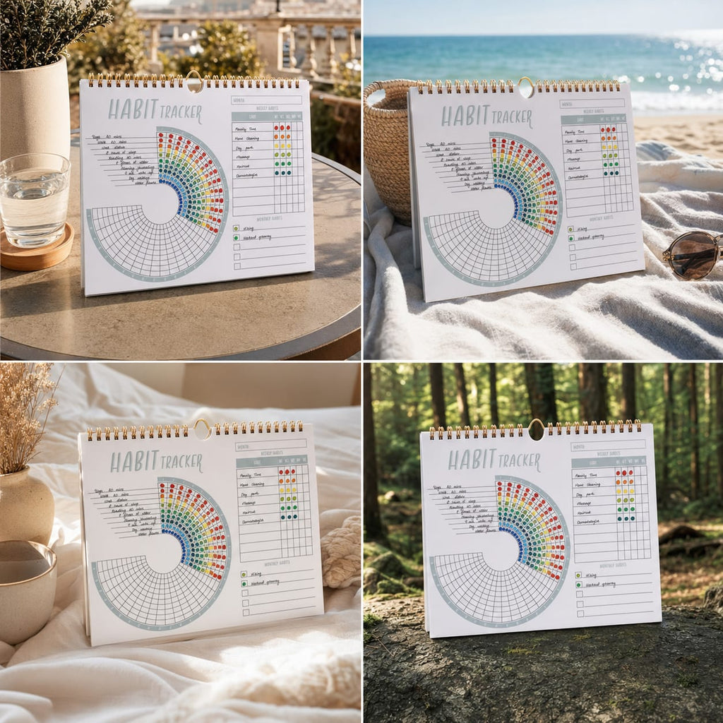 The 365° Life planner - Rainbow Habit Tracker Journal